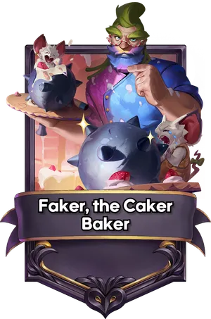 Faker, the Caker Baker captain card art